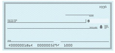 printable image of blank check